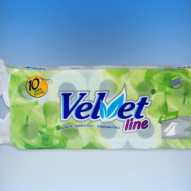 Ρολό υγείας δίφυλλο Velvet ανάγλυφο γκοφρέ 70gr
