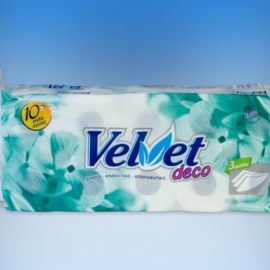 Ρολό υγείας τρίφυλλο VELVET DECO 100gr