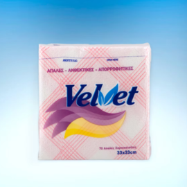 Χαρτοπετσέτα Velvet 33×33 καρό κόκκινη 150 γραμμαρίων